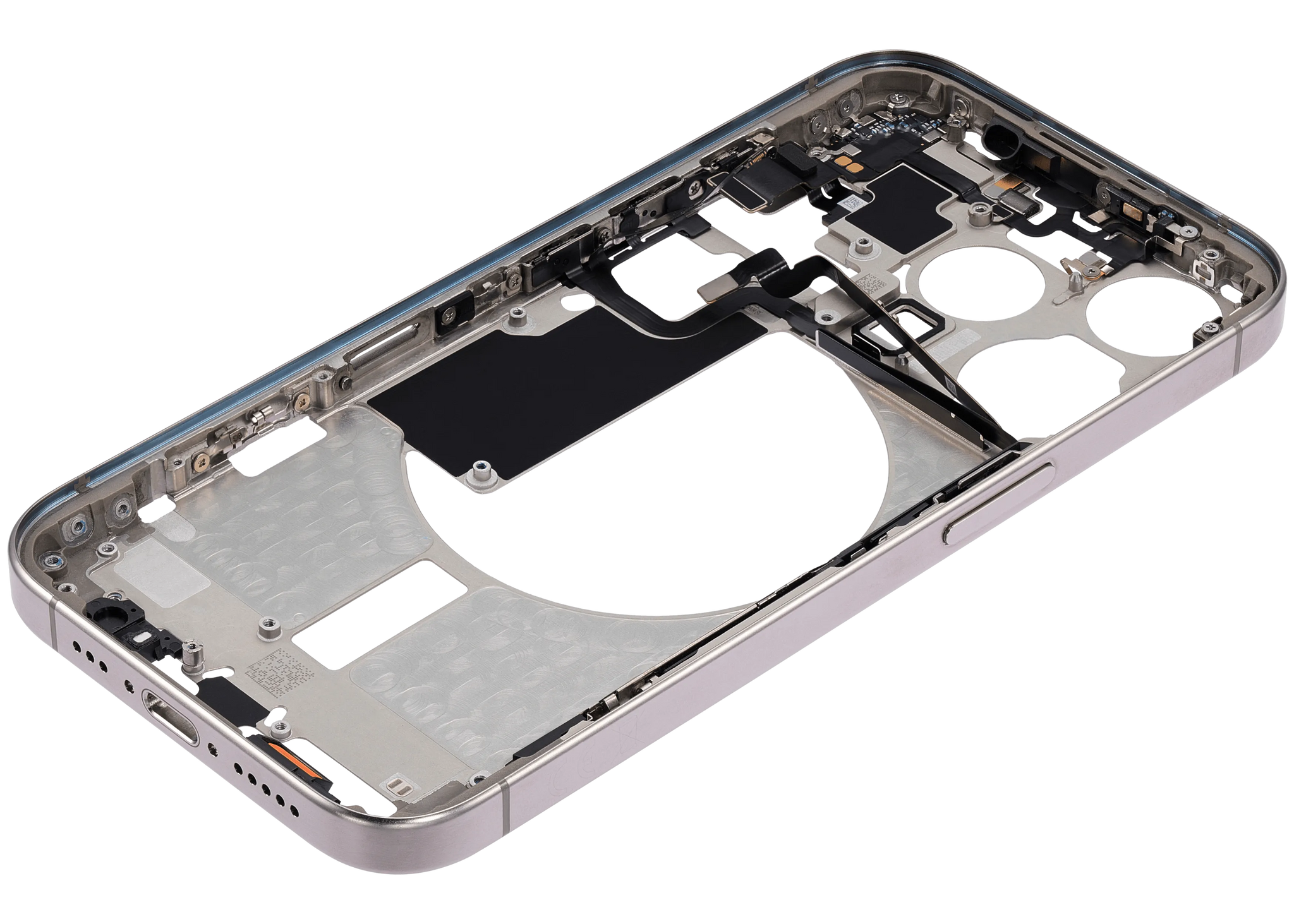 Mid-Frame Housing W/ Small Parts For iPhone 15 Pro (EU / Global Version) (Pull) (Natural Titanium)
