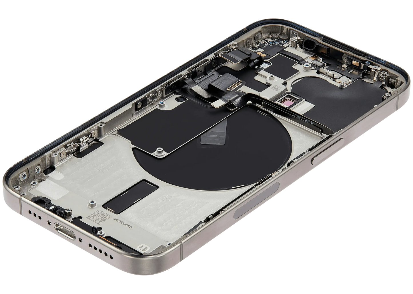 Back Housing W/ Small Parts For iPhone 15 Pro (US Version) (Pull) (Natural Titanium)