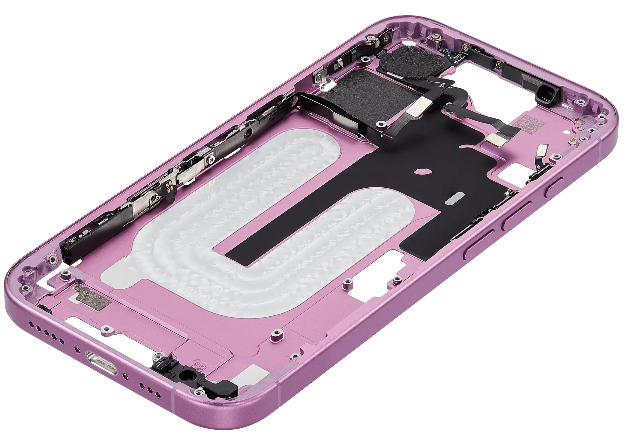 Mid-Frame Housing W/ Small Parts For iPhone 16 (US Version) (Pull) (Pink)