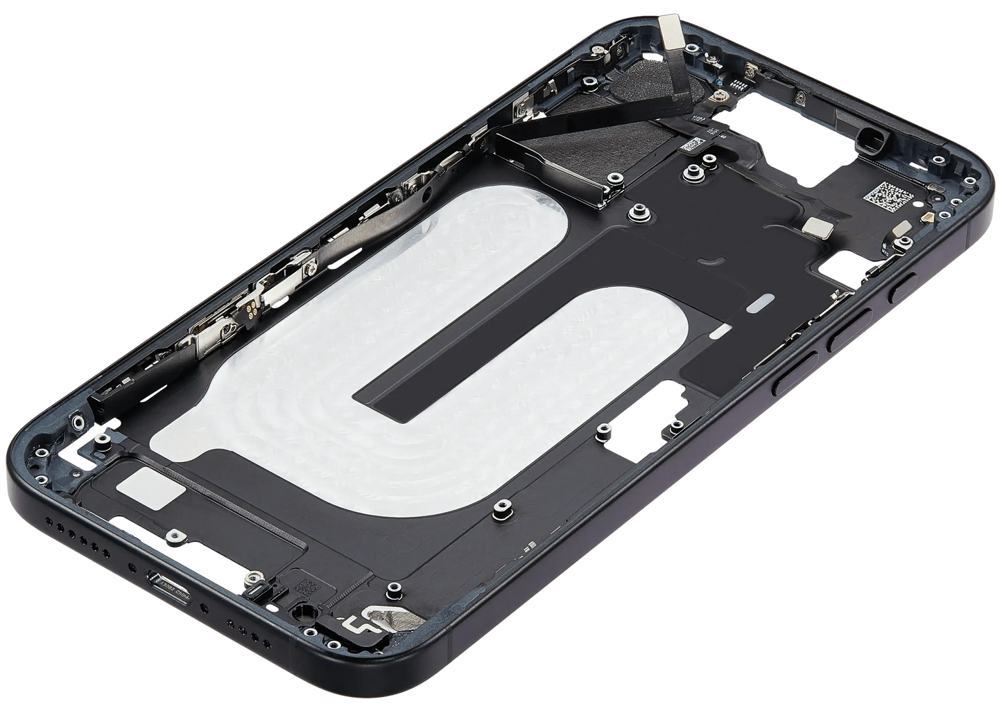 Mid-Frame Housing W/ Small Parts For iPhone 16 Plus (US Version) (Pull) (Black)