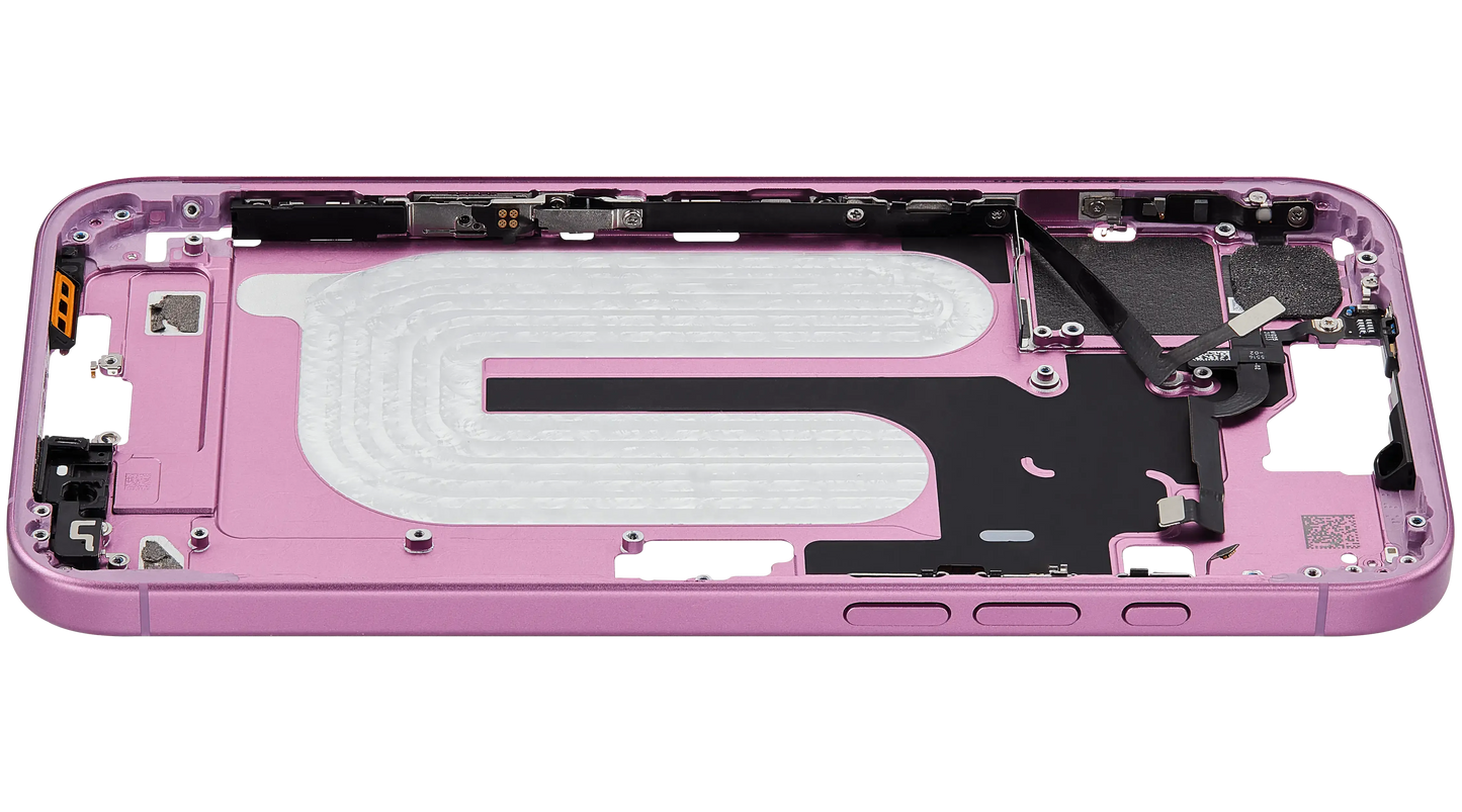 Mid-Frame Housing W/ Small Parts For iPhone 16 Plus (US Version) (Pull) (Pink)