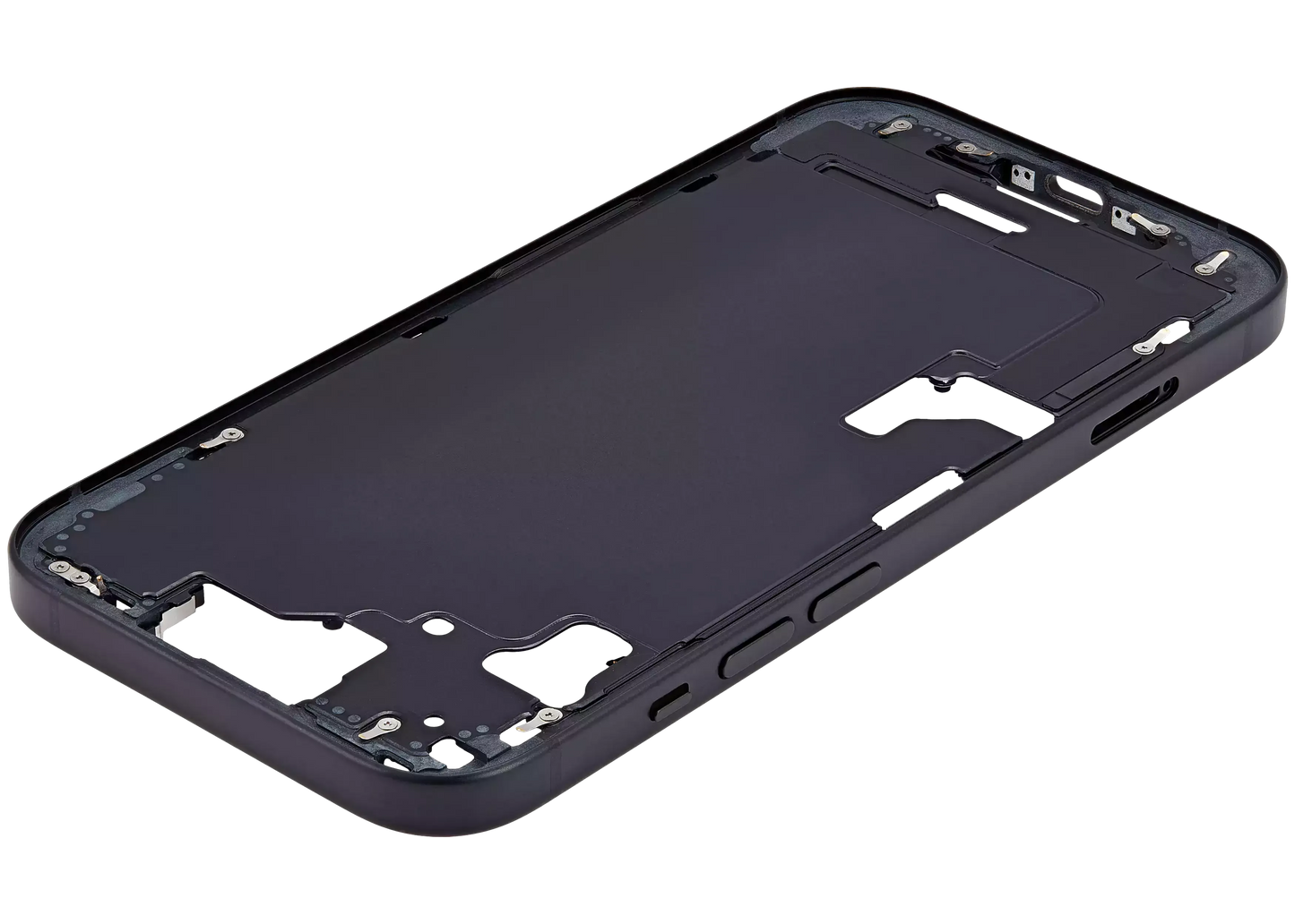 Mid-Frame Housing W/ Small Parts For iPhone 15 (EU / Global Version) (Pull) (Black)