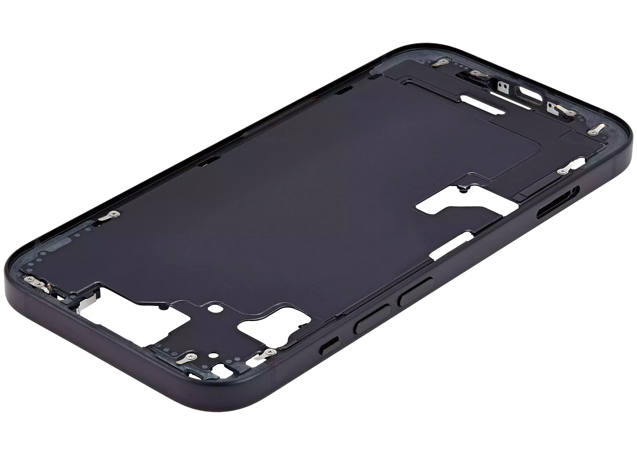 Mid-Frame Housing W/ Small Parts For iPhone 15 (EU / Global Version) (Pull) (Black)