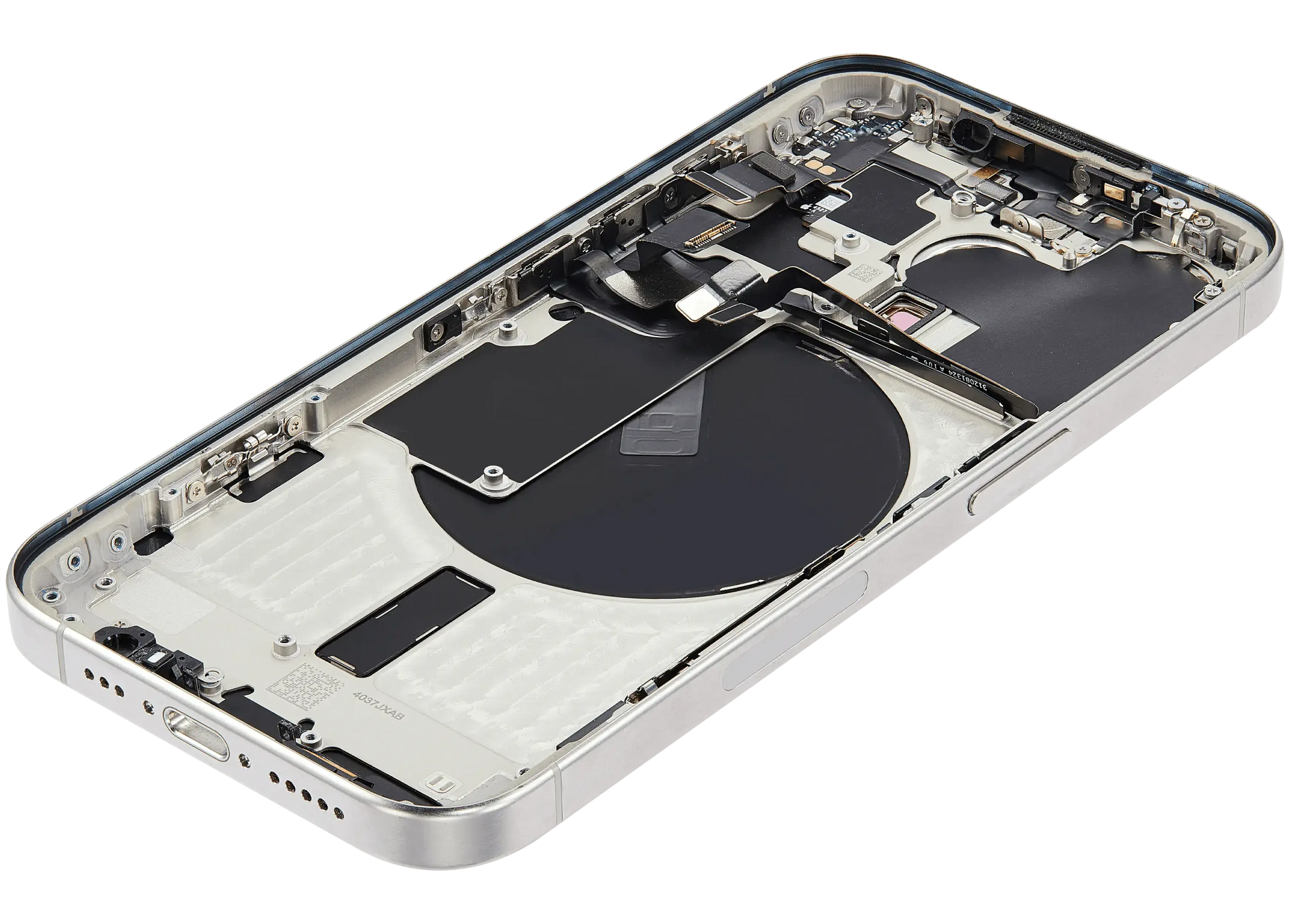 Back Housing W/ Small Parts For iPhone 15 Pro (US Version) (Pull) (White Titanium)