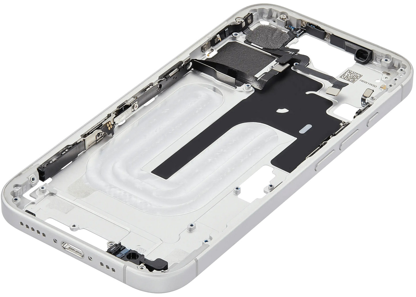 Mid-Frame Housing W/ Small Parts For iPhone 16 (US Version) (Pull) (White)