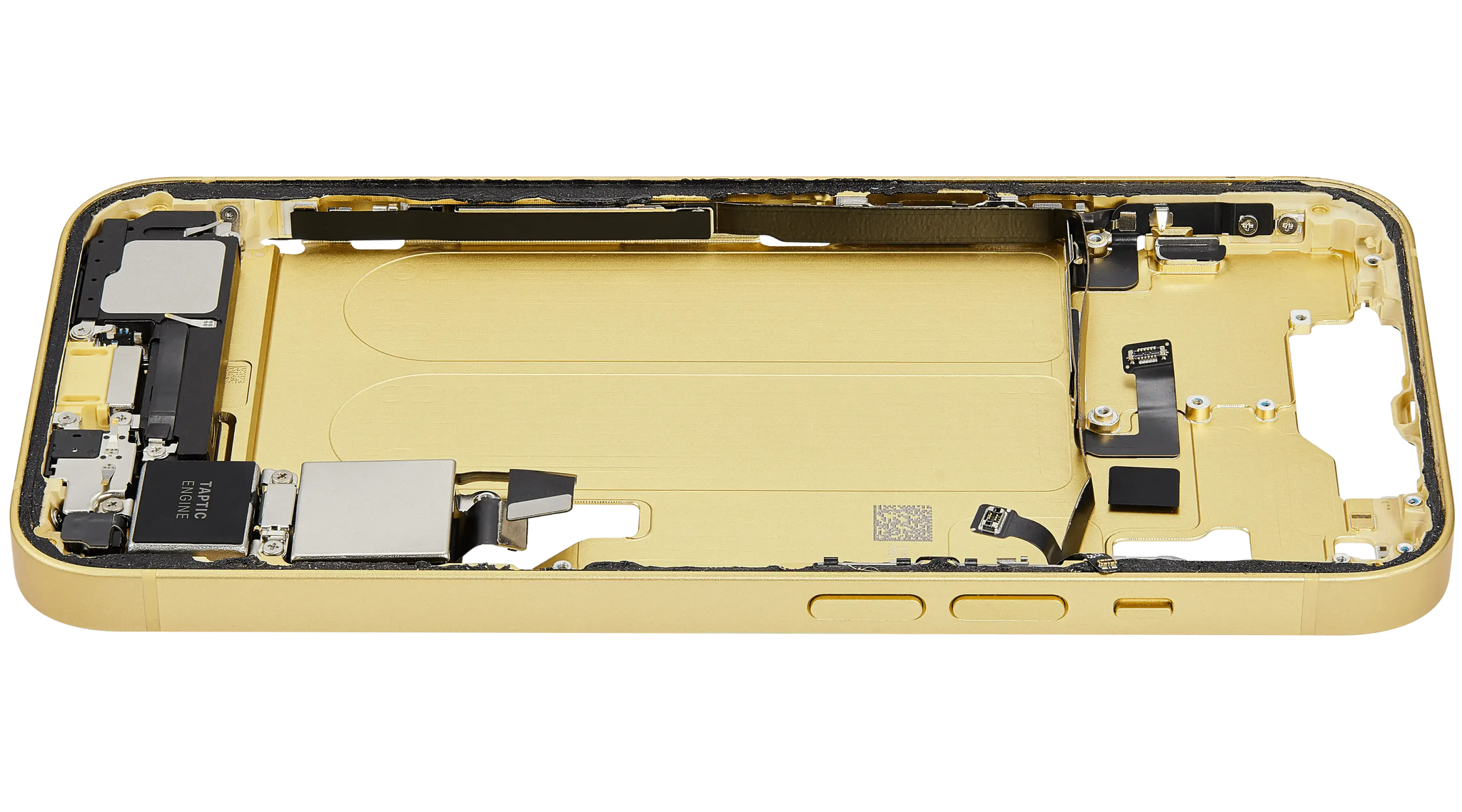 Mid-Frame Housing W/ Charging Port Flex & Small Parts For iPhone 14 (US Version) (Pull) (Yellow)