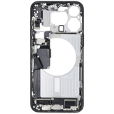 Mid-Frame Housing W/ Charging Port Flex & Small Parts For iPhone 15 Pro Max (US Version) (Pull) (Blue Titanium)