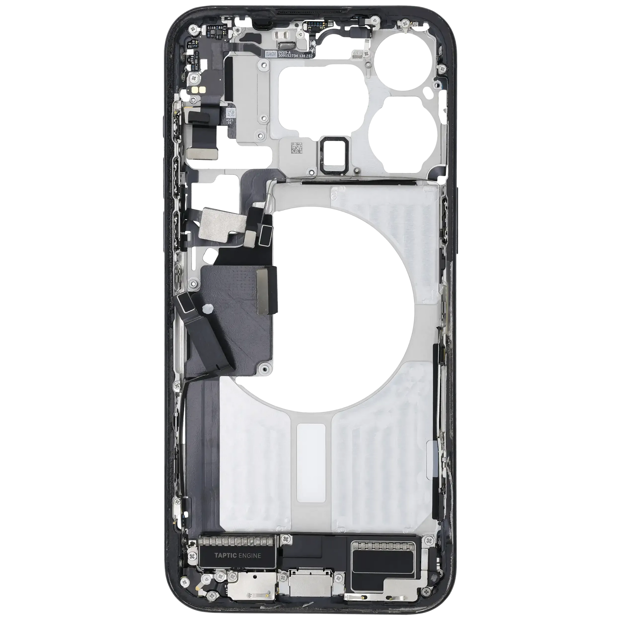 Mid-Frame Housing W/ Charging Port Flex & Small Parts For iPhone 15 Pro Max (US Version) (Pull) (Blue Titanium)