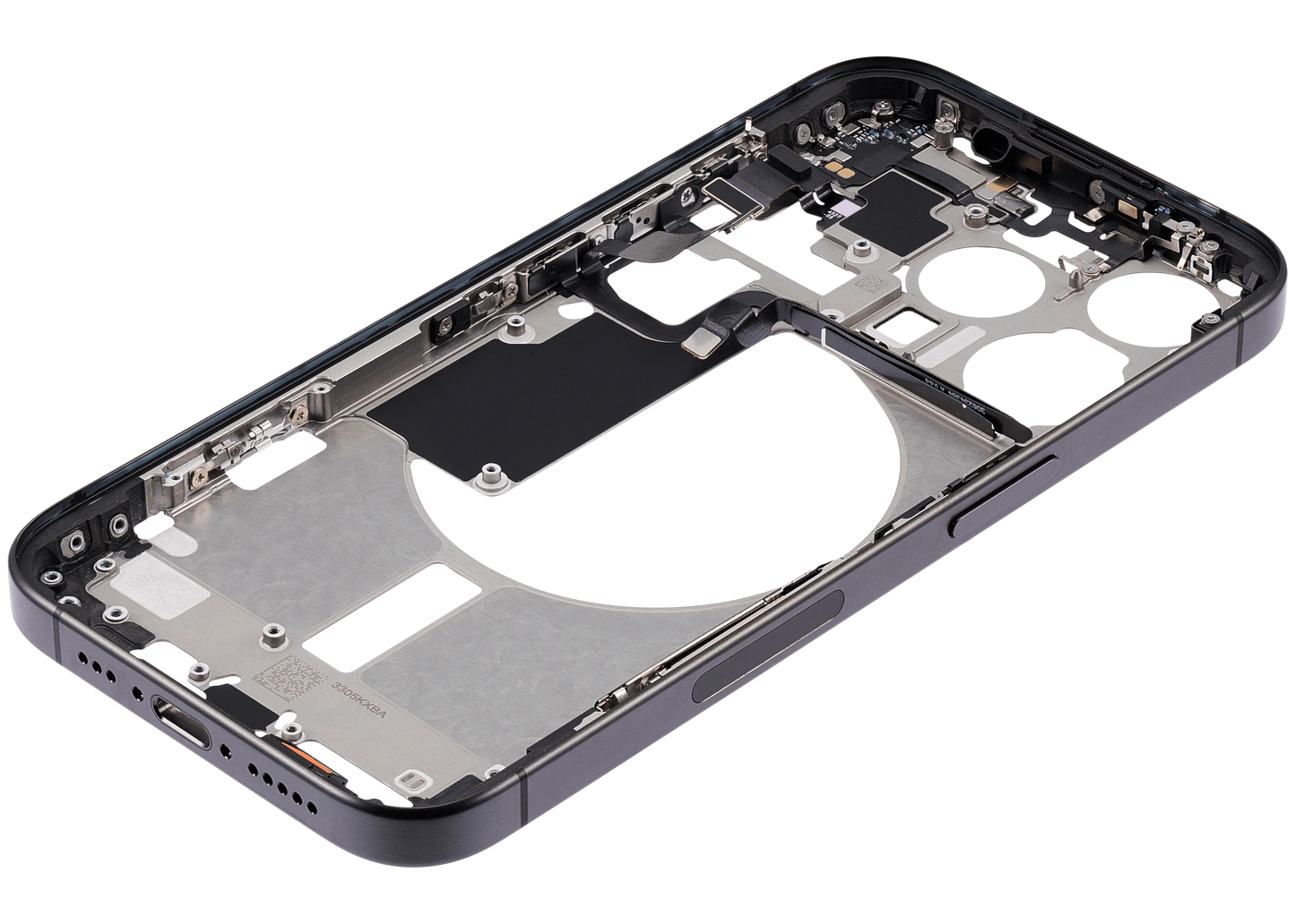 Mid-Frame Housing W/ Small Parts For iPhone 15 Pro (US Version) (Pull) (Black Titanium)
