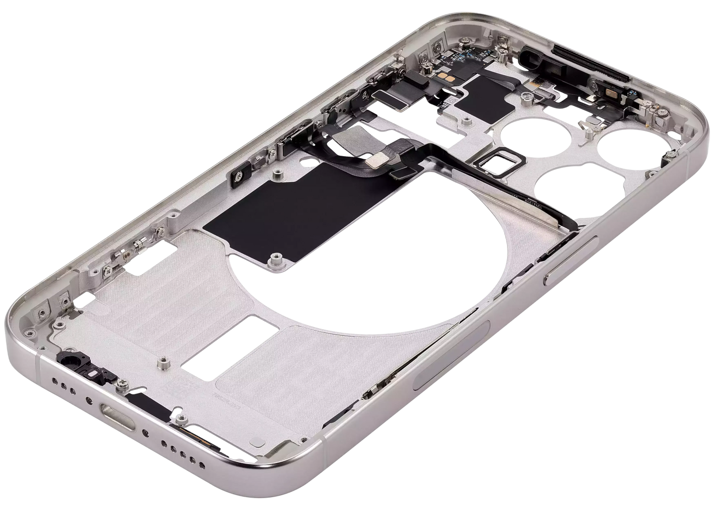 Mid-Frame Housing W/ Small Parts For iPhone 15 Pro (US Version) (Pull) (White Titanium)