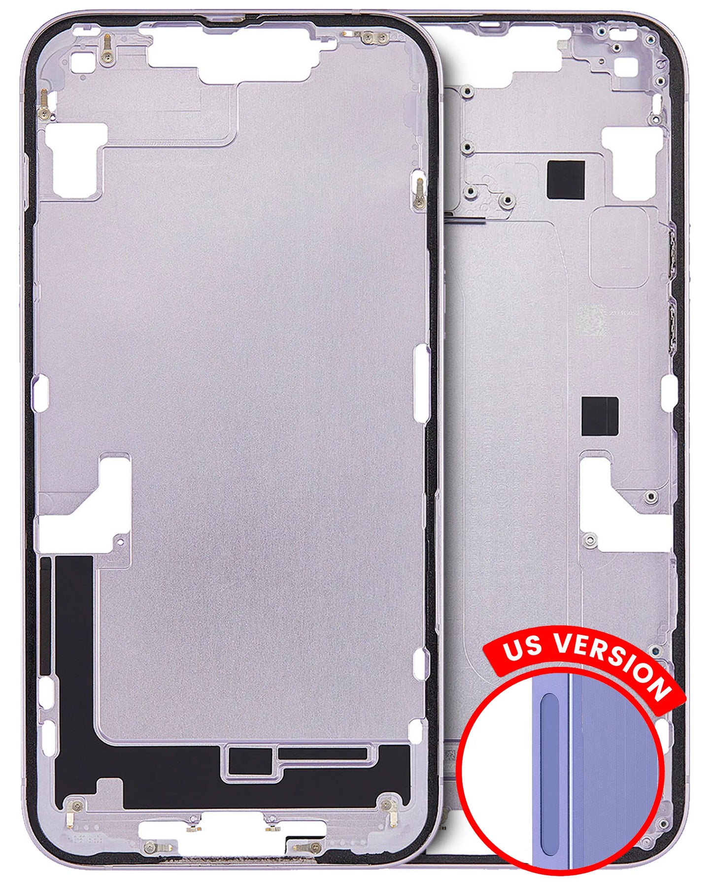 Mid-Frame Housing W/ Small Parts For iPhone 14 Plus (US Version) (Pull) (Purple)