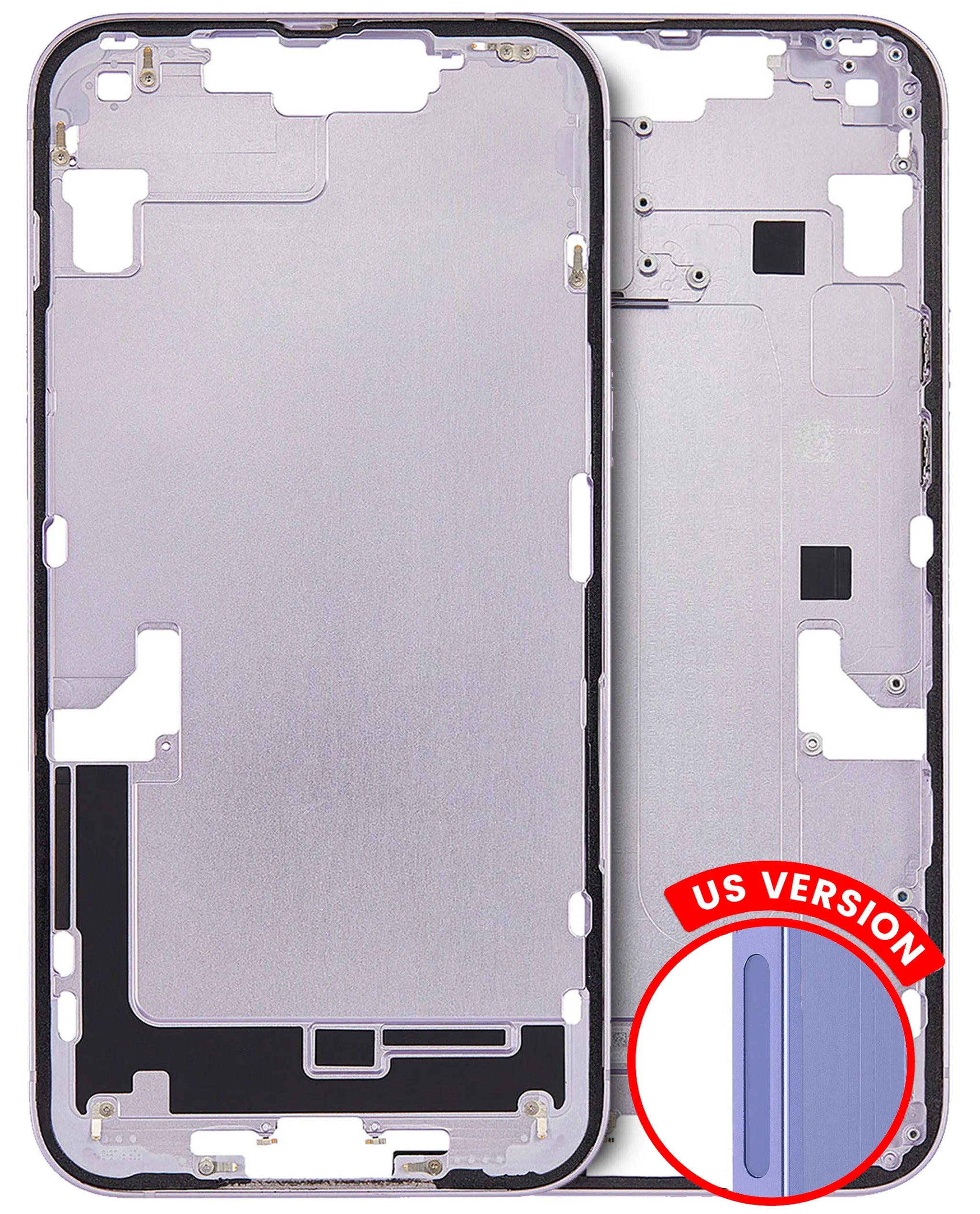 Mid-Frame Housing W/ Small Parts For iPhone 14 Plus (US Version) (Pull) (Purple)
