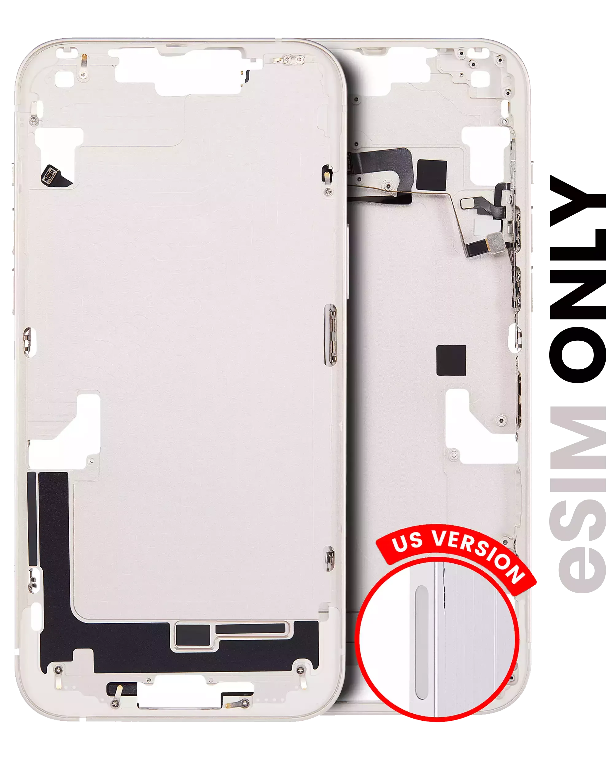 Mid-Frame Housing W/ Small Parts For iPhone 14 Plus (US Version) (Pull) (Starlight)