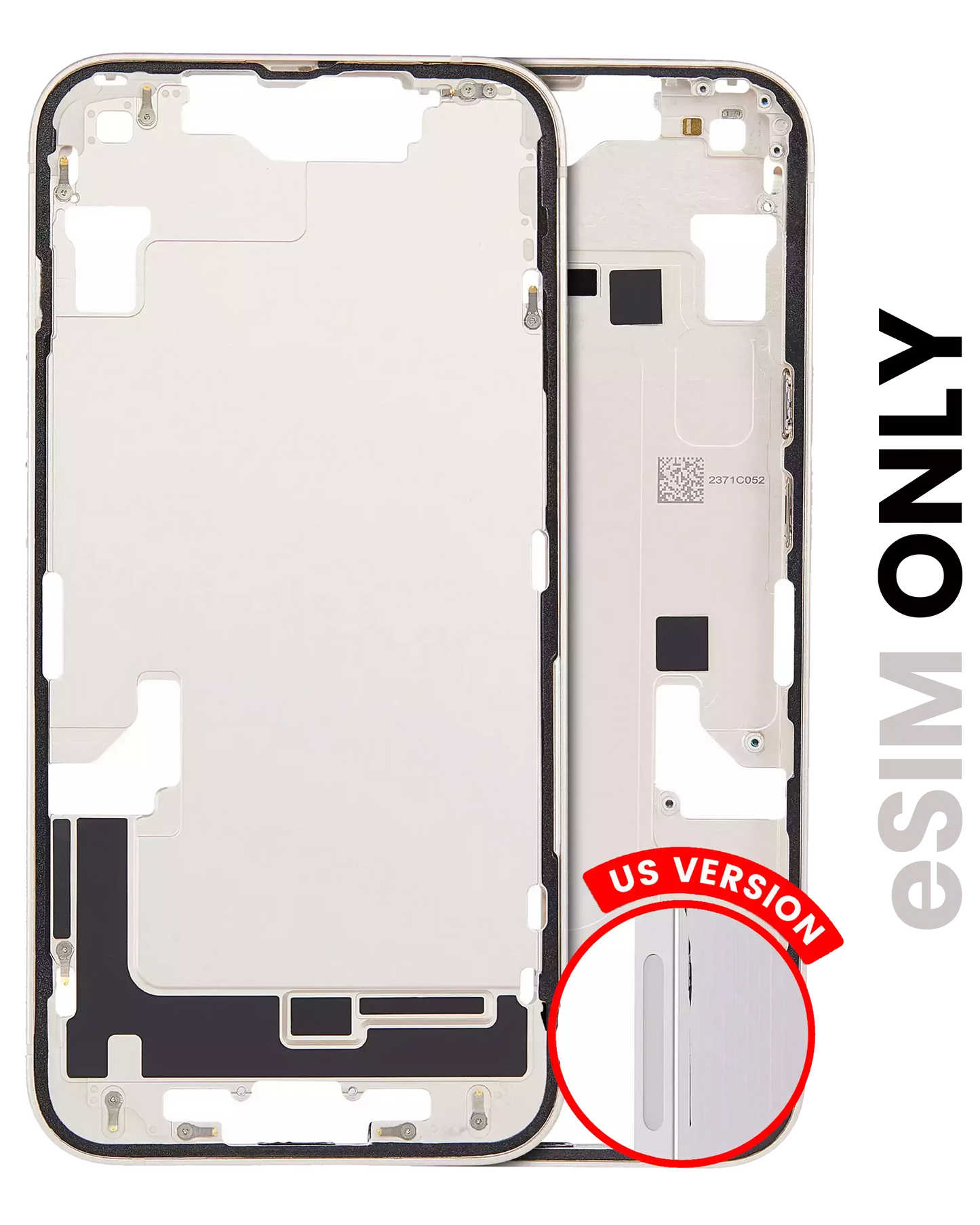 Mid-Frame Housing W/ Small Parts For iPhone 14 (US Version) (Pull) (Starlight)