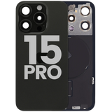 Back Glass w/ MagSafe Magnet & NFC & Flashlight Flex For iPhone 15 Pro (Pull) (Black Titanium)