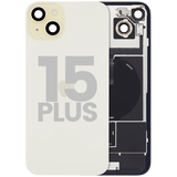 Back Glass w/ MagSafe Magnet & NFC & Flashlight Flex For iPhone 15 Plus (Pull) (Yellow)