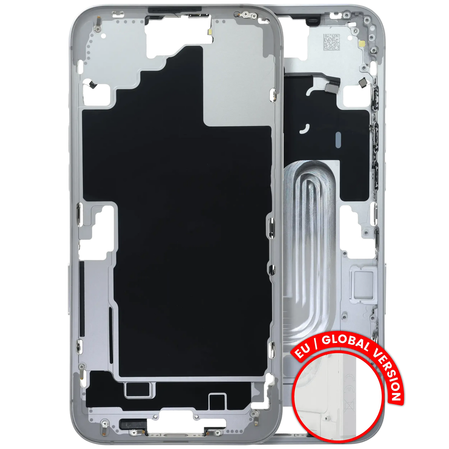 Mid-Frame Housing W/ Small Parts For iPhone 16 Plus (EU / Global Version) (Pull) (White)