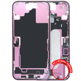 Mid-Frame Housing W/ Charging Port Flex & Small Parts For iPhone 16 Plus (EU / Global Version) (Pull) (Pink)