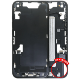 Mid-Frame Housing W/ Charging Port Flex & Small Parts For iPhone 16e (US Version) (Pull) (Black)