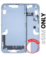 Mid-Frame Housing W/ Charging Port Flex & Small Parts For iPhone 14 Plus (US Version) (Pull) (Blue)