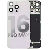 Back Glass w/ MagSafe Magnet & NFC & Flashlight Flex For iPhone 16 Pro Max (Pull) (White Titanium)