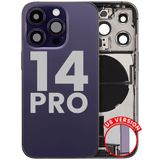 Back Housing W/ Charging Port Flex & Small Parts For iPhone 14 Pro (US Version) (Pull) (Deep Purple)