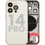 Back Housing W/ Charging Port Flex & Small Parts For iPhone 14 Pro (US Version) (Pull) (Gold)