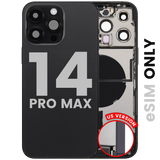 Back Housing W/ Charging Port Flex & Small Parts For iPhone 14 Pro Max (US Version) (Pull) (Space Black)