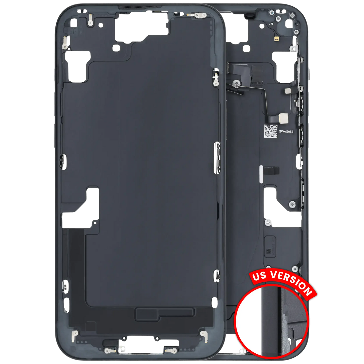 Mid-Frame Housing W/ Small Parts For iPhone 15 Plus (US Version) (Pull) (Black)