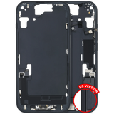 Mid-Frame Housing W/ Charging Port Flex & Small Parts For iPhone 15 (US Version) (Pull) (Black)