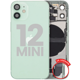 Back Housing W/ Charging Port Flex & Small Parts For iPhone 12 Mini (US Version) (Pull) (Green)