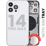 Back Housing W/ Charging Port Flex & Small Parts For iPhone 14 Pro Max (EU / Global Version) (Pull) (Silver)