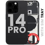 Back Housing W/ Charging Port Flex & Small Parts For iPhone 14 Pro (EU / Global Version) (Pull) (Space Black)