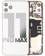 Back Housing W/ Small Components Pre-Installed For iPhone 11 Pro Max (Pull) (Silver)