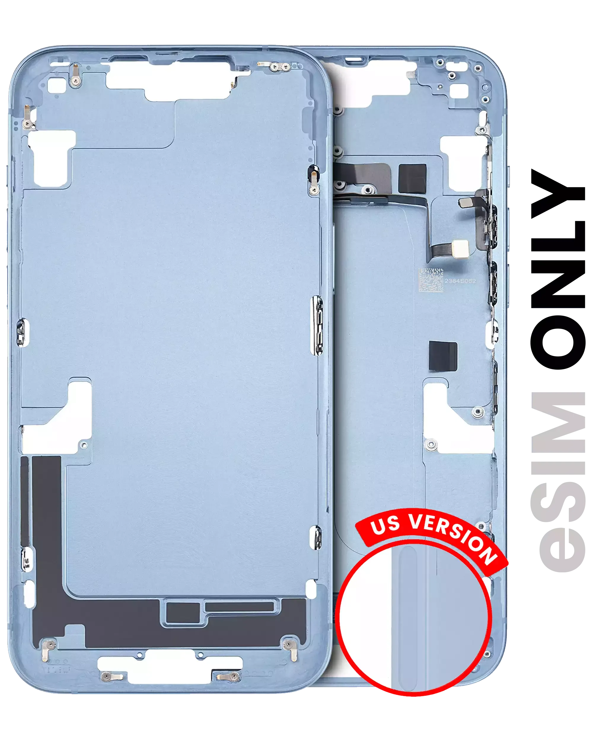 Mid-Frame Housing W/ Small Parts For iPhone 14 Plus (US Version) (Pull) (Blue)