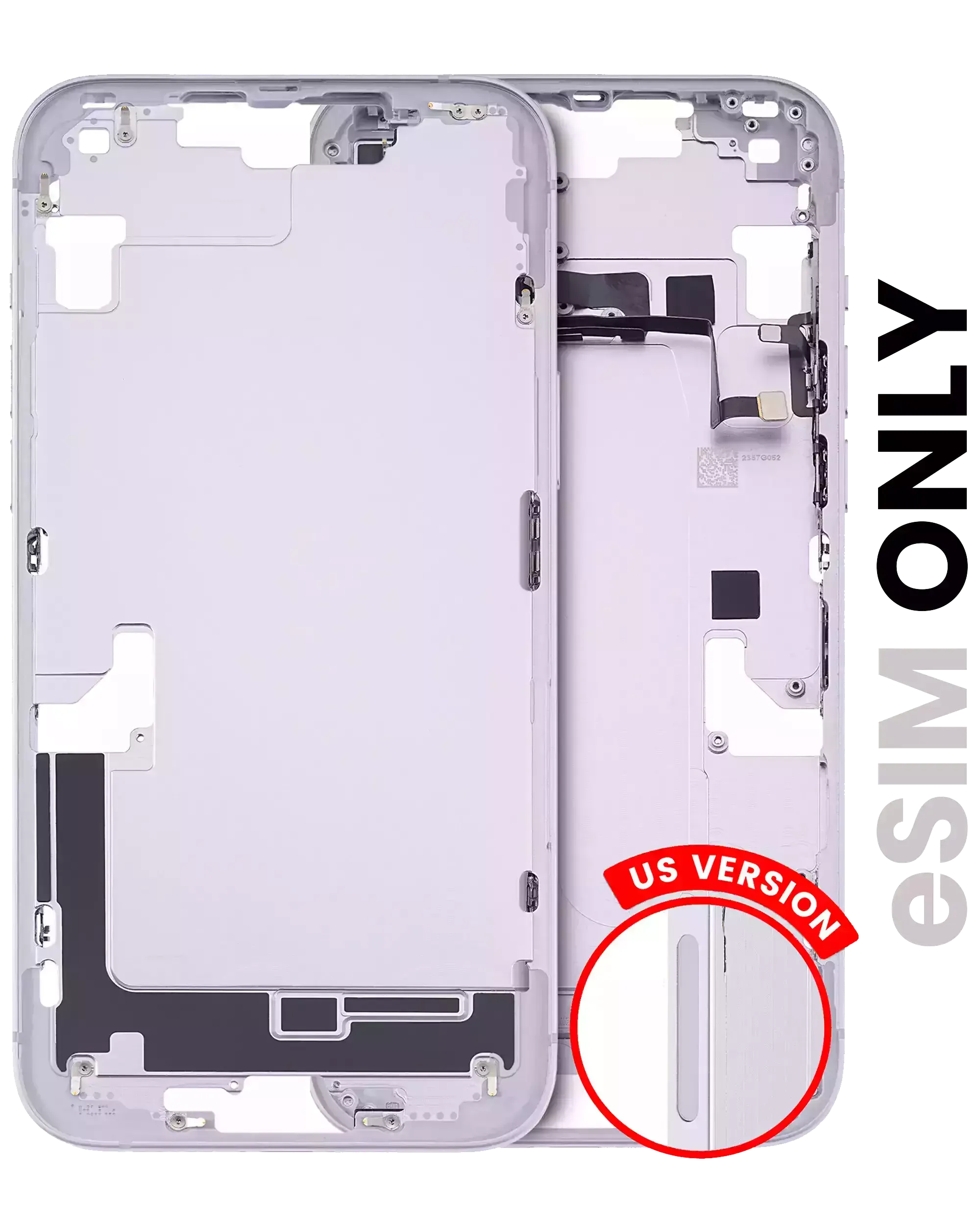 Mid-Frame Housing W/ Small Parts For iPhone 14 Plus (US Version) (Pull) (Purple)