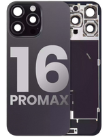Back Glass w/ MagSafe Magnet & NFC & Flashlight Flex For iPhone 16 Pro Max (Used OEM Pull: Grade A) (Black Titanium)