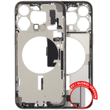 Mid-Frame Housing W/ Charging Port Flex & Small Parts For iPhone 15 Pro Max (EU / Global Version) (Pull) (Natural Titanium)