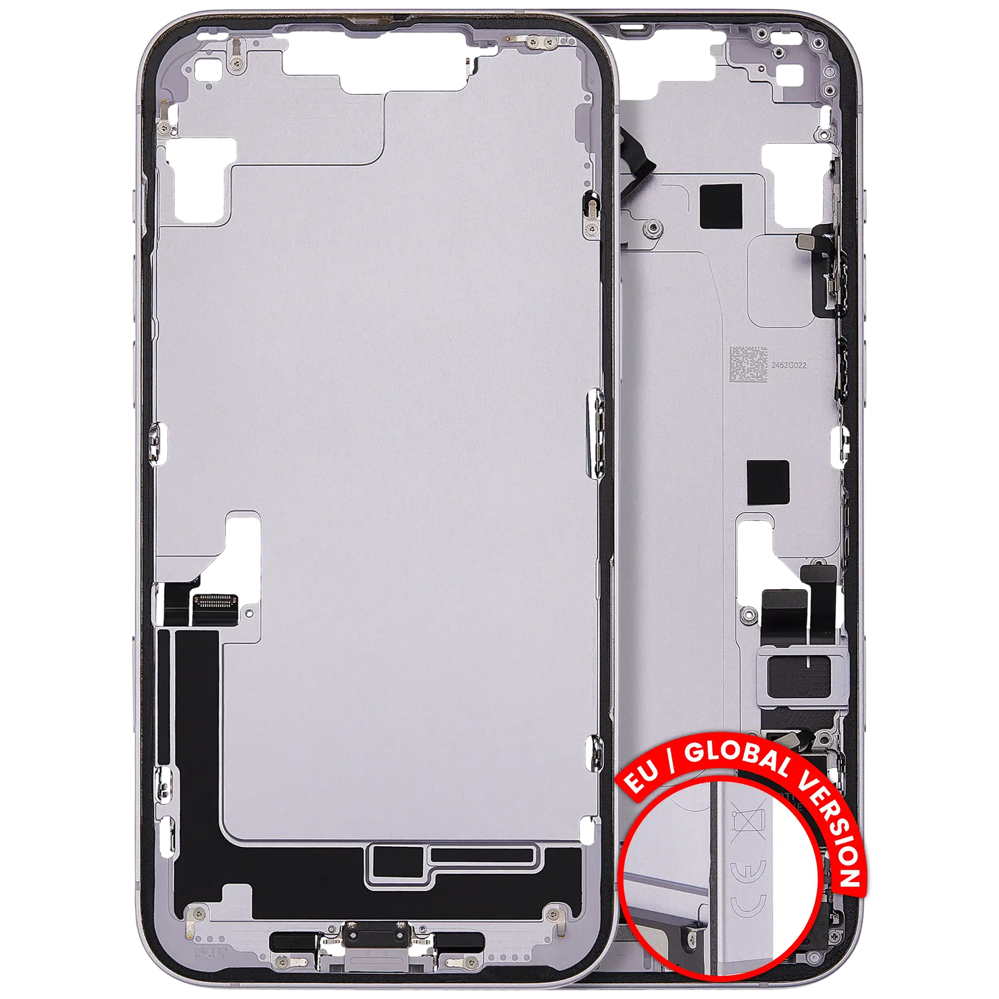 Mid-Frame Housing W/ Charging Port Flex & Small Parts For iPhone 14 Plus (EU / Global Version) (Pull) (Purple)