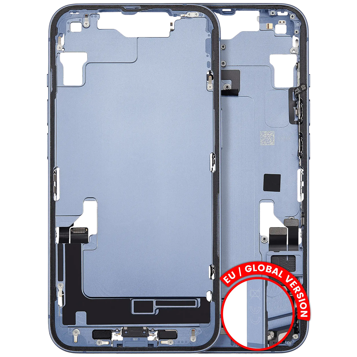 Mid-Frame Housing W/ Small Parts For iPhone 14 (EU / Global Version) (Pull) (Blue)