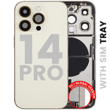 Back Housing W/ Charging Port Flex & Small Parts For iPhone 14 Pro (EU / Global Version) (Pull) (Gold)