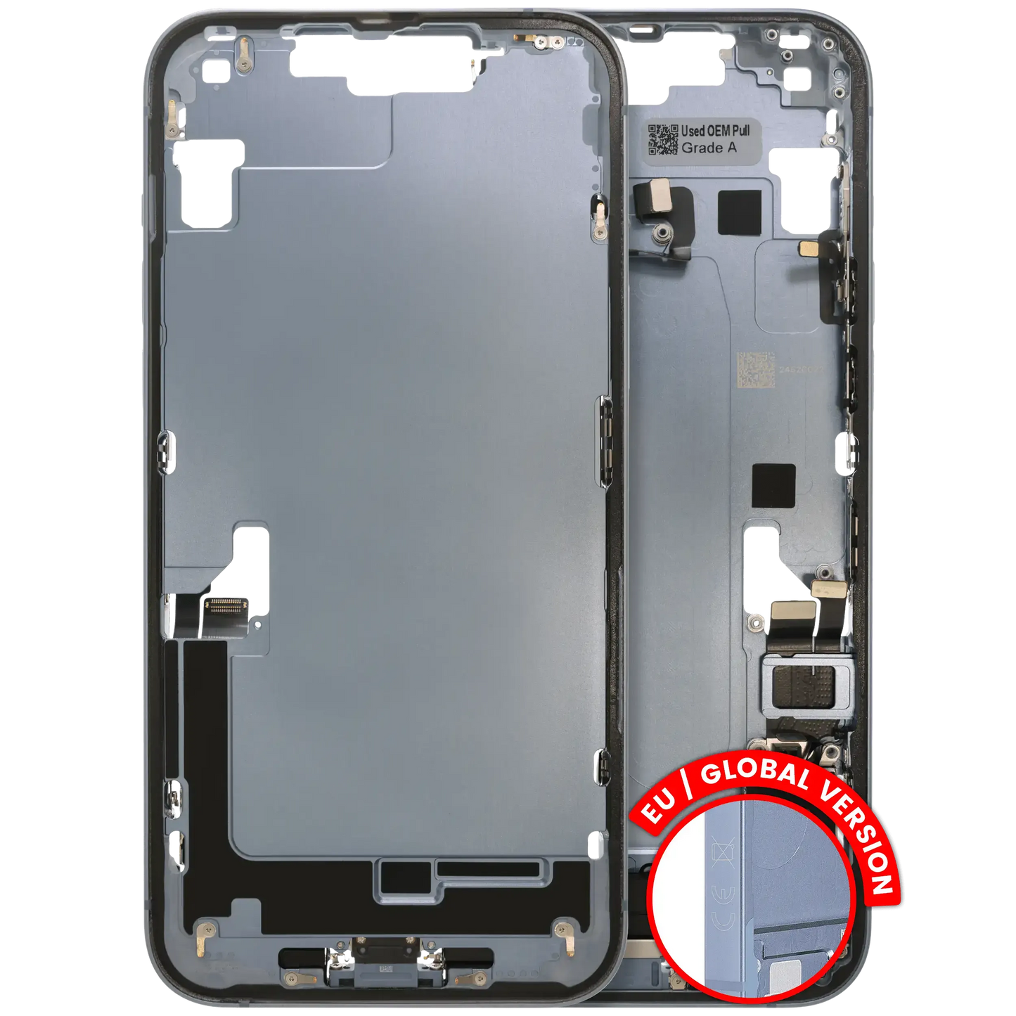 Mid-Frame Housing W/ Charging Port Flex & Small Parts For iPhone 14 Plus (EU / Global Version) (Pull) (Blue)
