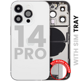 Back Housing W/ Charging Port Flex & Small Parts For iPhone 14 Pro (EU / Global Version) (Pull) (Silver)