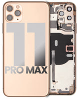 Back Housing W/ Small Components Pre-Installed For iPhone 11 Pro Max (Pull) (Gold)