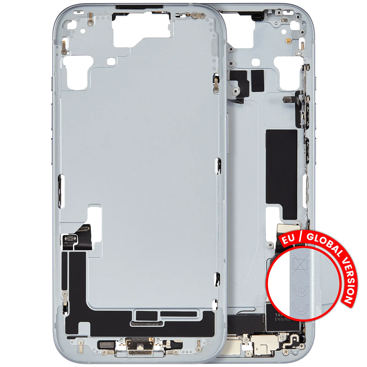 Mid-Frame Housing W/ Charging Port Flex & Small Parts For iPhone 15 (EU / Global Version) (Pull) (Blue)