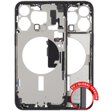 Mid-Frame Housing W/ Charging Port Flex & Small Parts For iPhone 15 Pro Max (EU / Global Version) (Pull) (Black Titanium)
