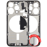 Mid-Frame Housing W/ Charging Port Flex & Small Parts For iPhone 15 Pro (EU / Global Version) (Pull) (White Titanium)