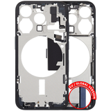 Mid-Frame Housing W/ Charging Port Flex & Small Parts For iPhone 15 Pro (EU / Global Version) (Pull) (Blue Titanium)