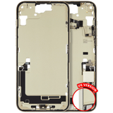 Mid-Frame Housing W/ Charging Port Flex & Small Parts For iPhone 15 Plus (US Version) (Pull) (Yellow)