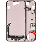 Mid-Frame Housing W/ Charging Port Flex & Small Parts For iPhone 15 Plus (US Version) (Pull) (Pink)